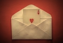 Cartas de amor en sobres de papel